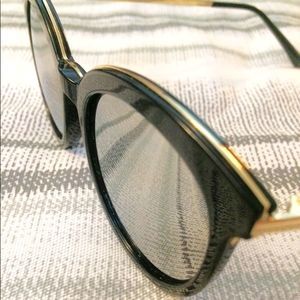 Black & Gold Mirrored Sunglasses